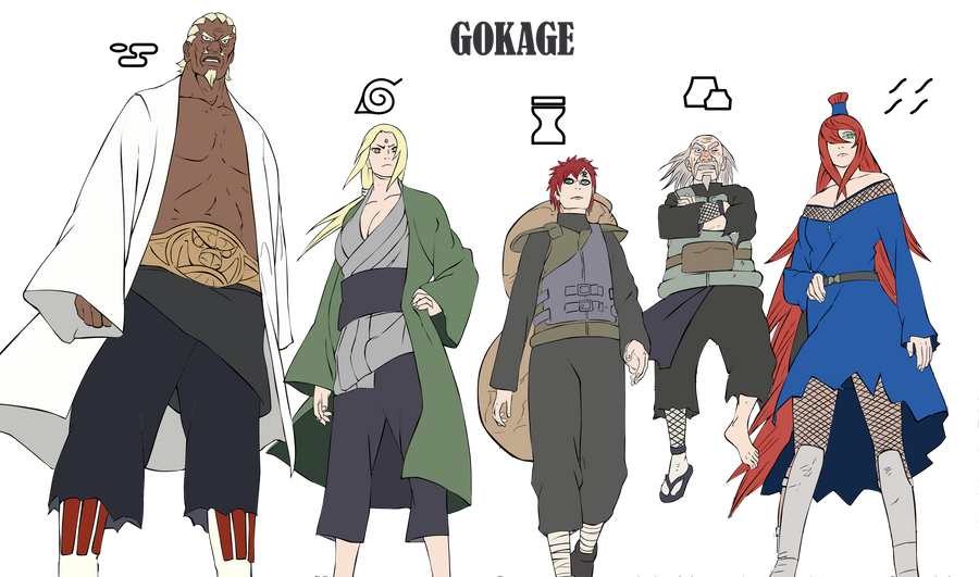 The Five Kage Naruto Mobile game. by Bbyblackcat on DeviantArt