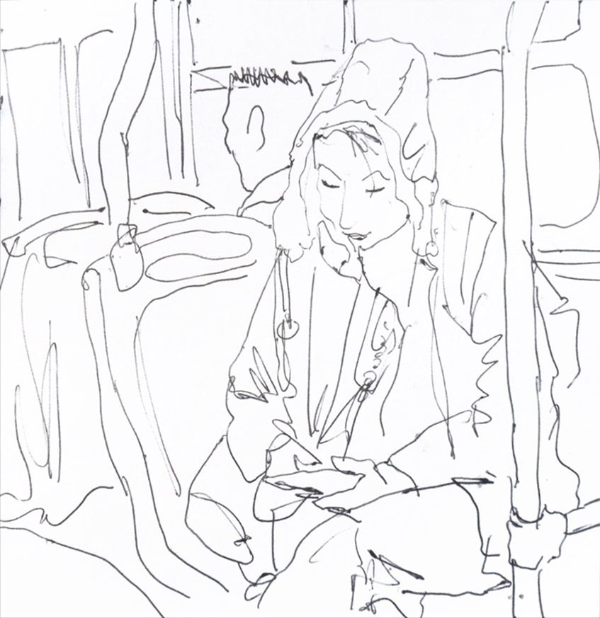 Deviantart Red Texting Texting in the bus by Petre66 on DeviantArt