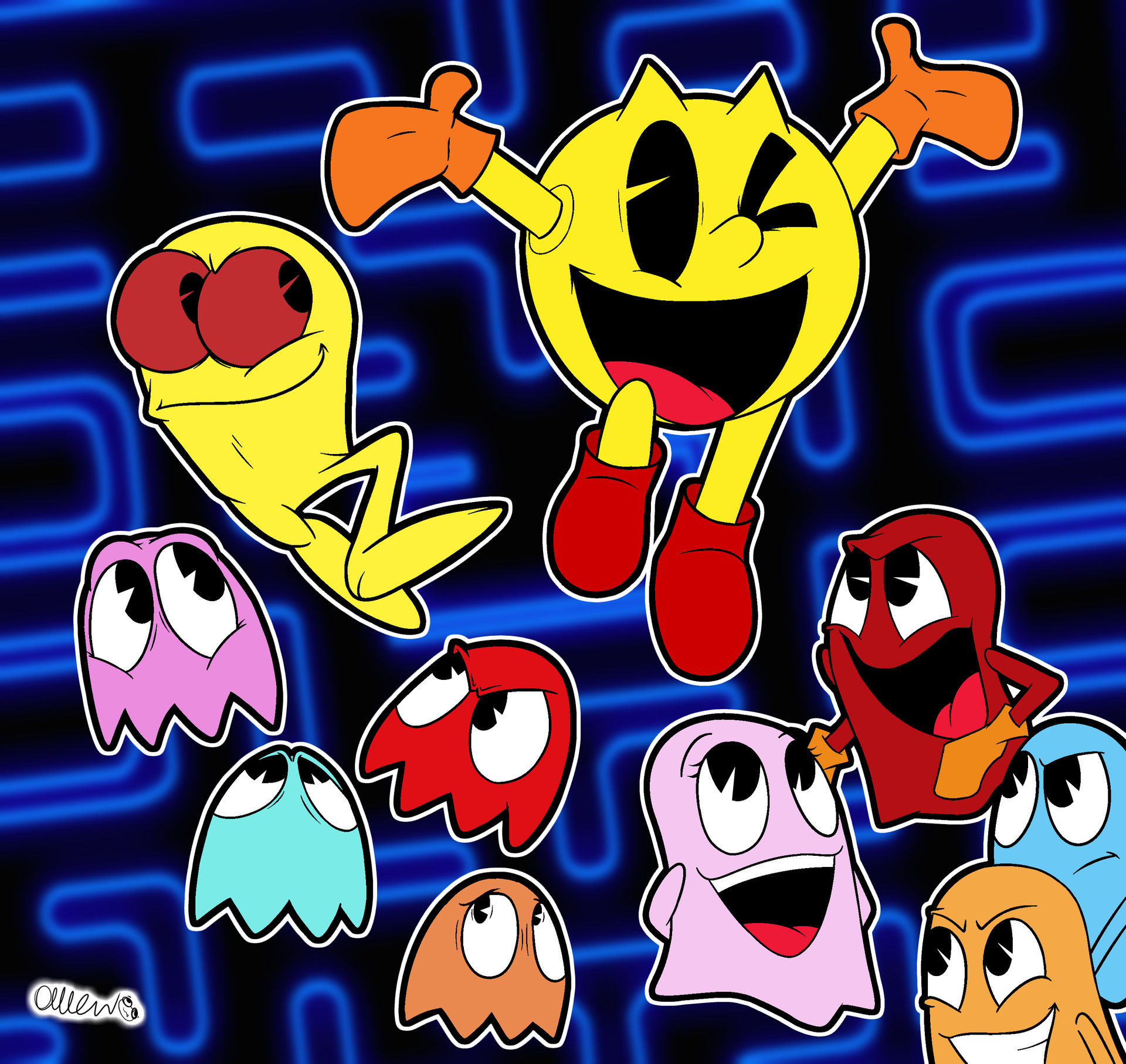 Generic Pacman Pac-Man Generations by ribbitheatre on DeviantArt