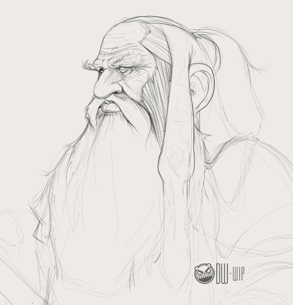 Dwarf Portrait Sketch