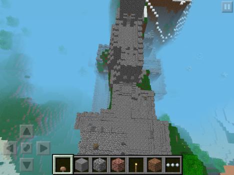 My Castle in my brothers minecaft on ipod