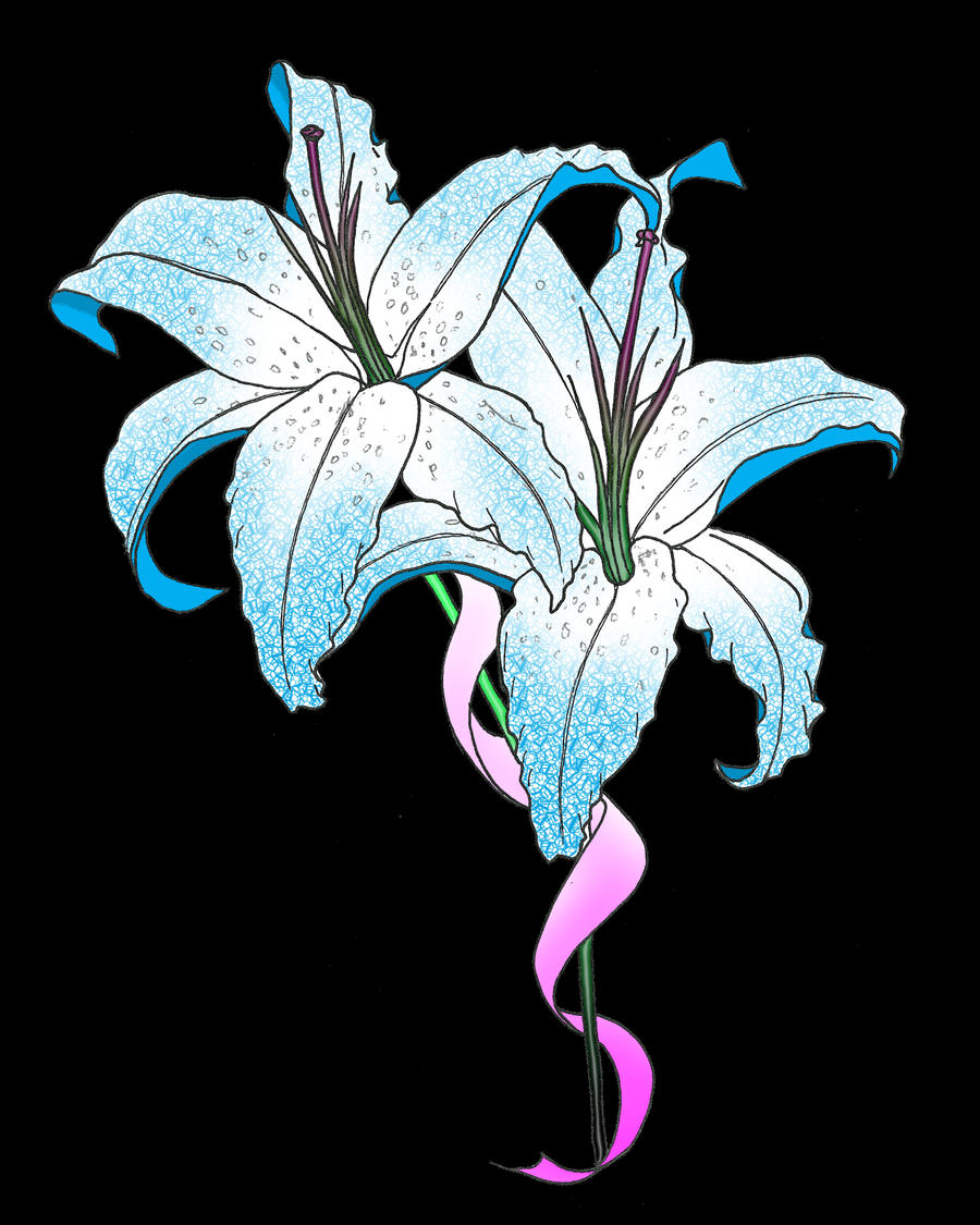star lily tattoo digital by Kirin on DeviantArt