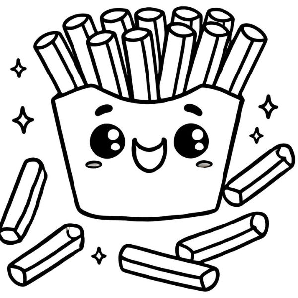 Frite Colorée Coloriage Frites by celinedurand on DeviantArt