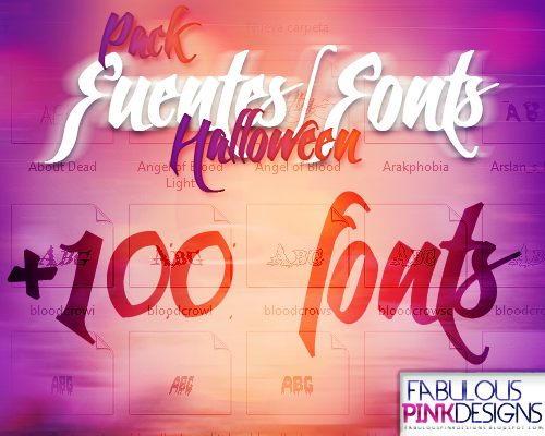 Pack Halloween FUENTES-FONTS by FabulousPinkDesignsW