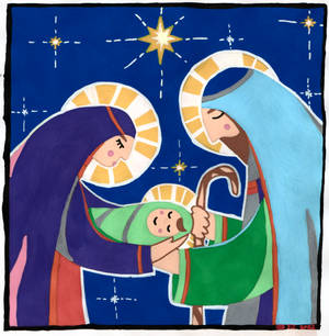 Posca Nativity Coloring Page