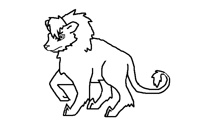 Line-Art Lion