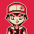 Pokemon trainer Red 8 bits icon by IsamuAkai01