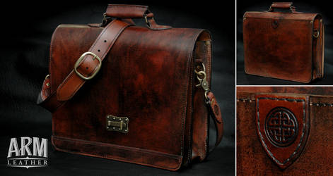 Mahogany Brifecase/Messenger Bag