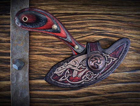 Celtic Hound Knife Sheath