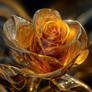 Crystal golden rose