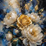 Gilded Rose and Ivory Peonies