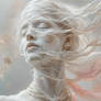 Ethereal Marble Veil Portrait