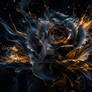 rose with golden glow
