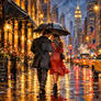 Beautiful couple in New York City