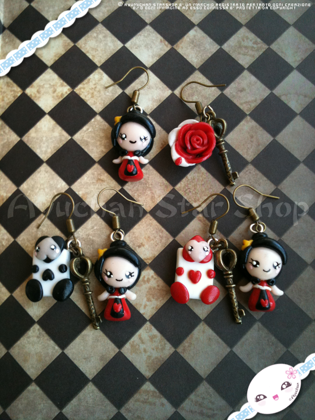 Alice in Wonderland - Queen Earrings