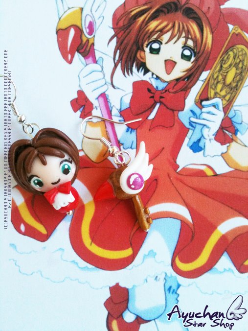 Card Captor Sakura - Red Outfit Earrings