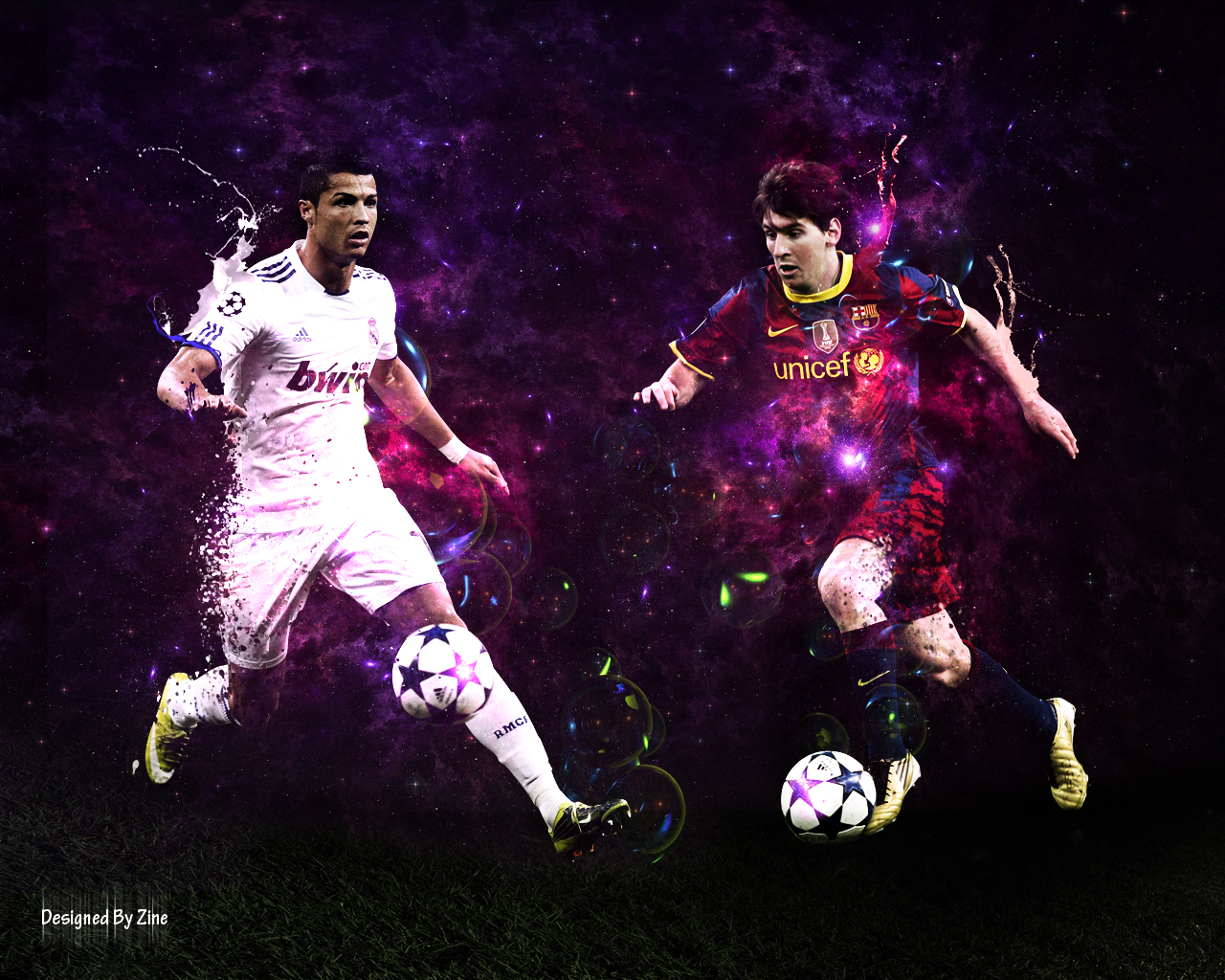 Cristiano Ronaldo and Messi