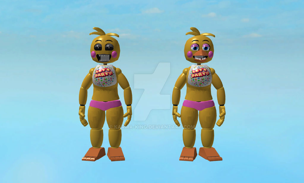 Roblox Fnaf2 Model Toy Chica By Karma King On Deviantart - nightmare chica roblox