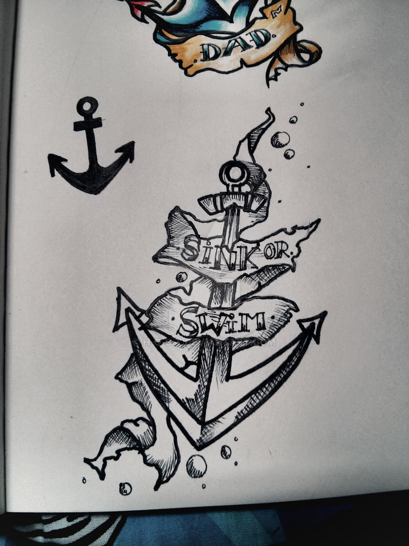 Sink Or Swim Tattoo Line Art By H O S T On Deviantart