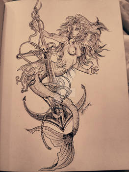 mermaid and anchor