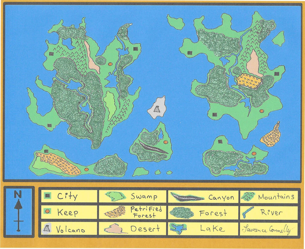 Legend and map by Captainelciesmith on DeviantArt