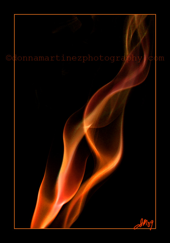 Smoke Art orange flame
