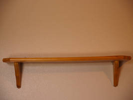 wood shelf on wall