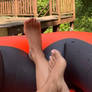 Big Tan Toes relaxed by the pool