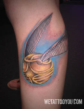 golden snitch tattoo