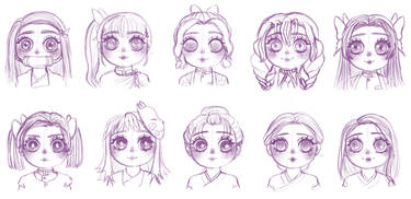 Chibis Kimetsu no yaiba girls