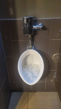 Urinal with ice