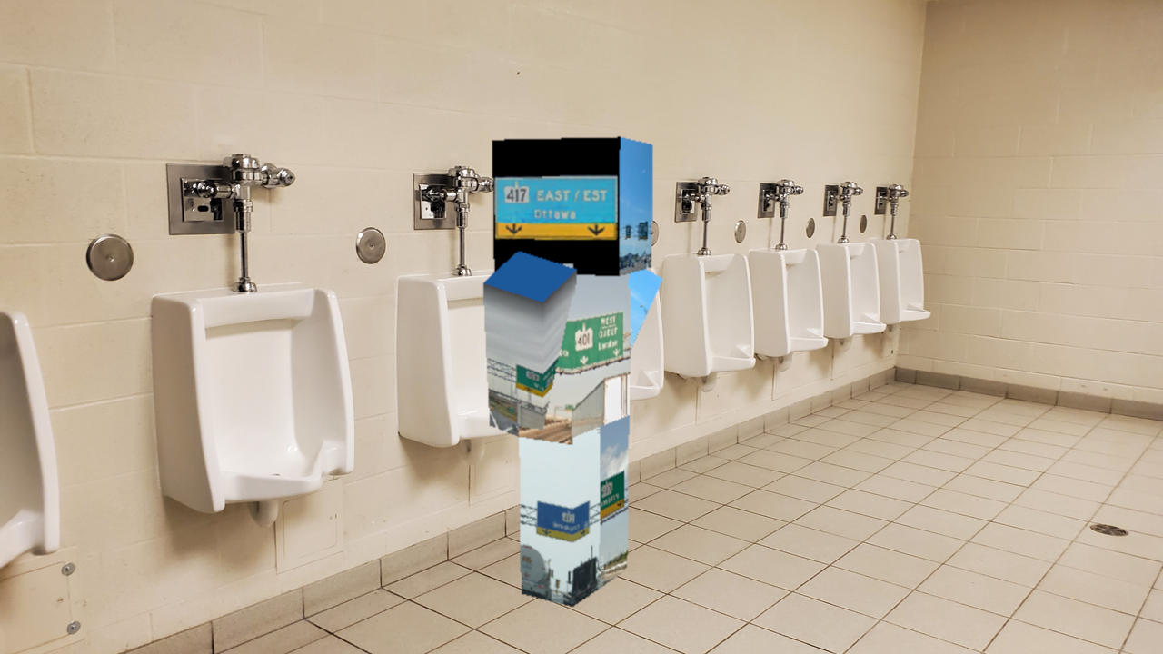Using Urinal Highway Sign Head using urinal by ToiletsandUrinals on DeviantArt