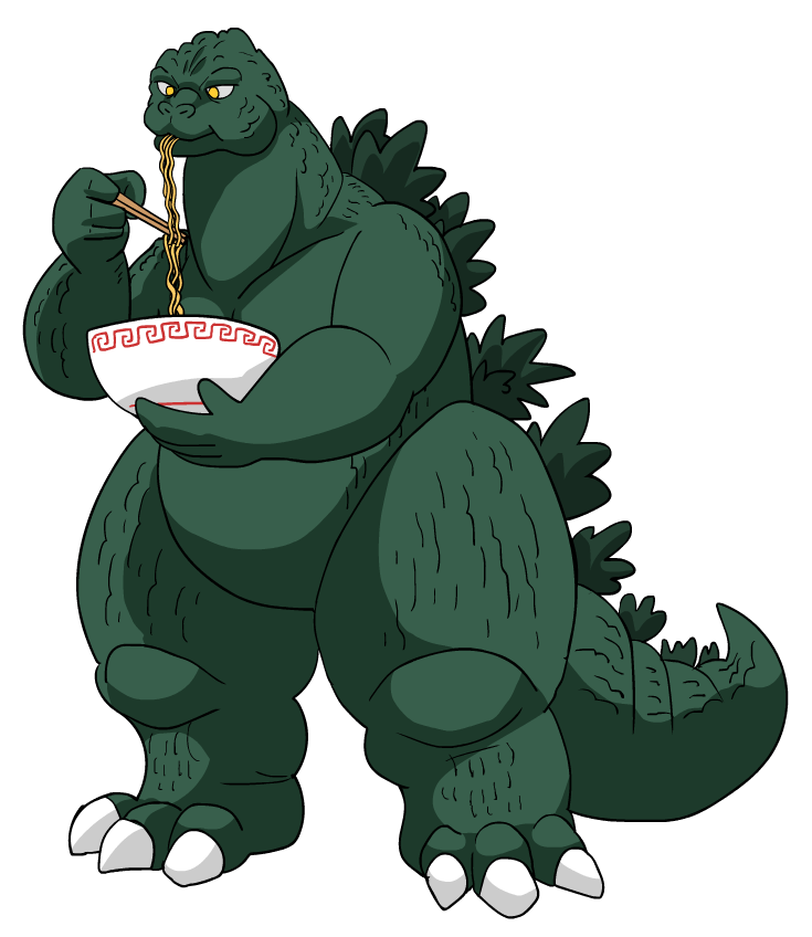 Godzilla Eats Rondo Godzilla Eating Ramen by PbJam on DeviantArt