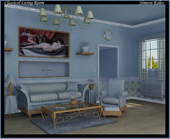 Classical Living Room Blue