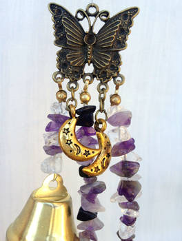 Amethyst Butterfly and Bell Suncatcher