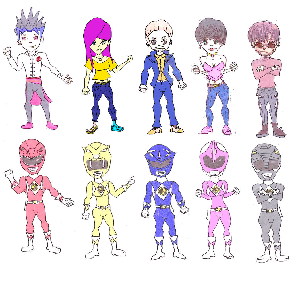 Chibi Power Rangers WIP by raphtheman on DeviantArt