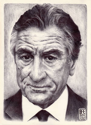 Robert De Niro Ballpoint Art by Rafik Emil H