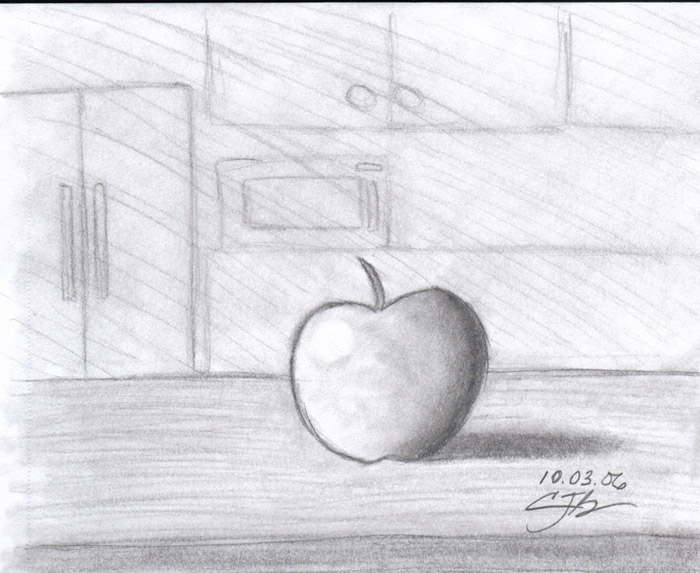 Apple on a table