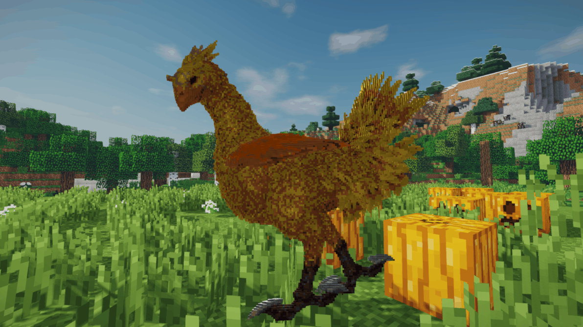 Minecraft Chocobo Build Schematic by inostupid on DeviantArt