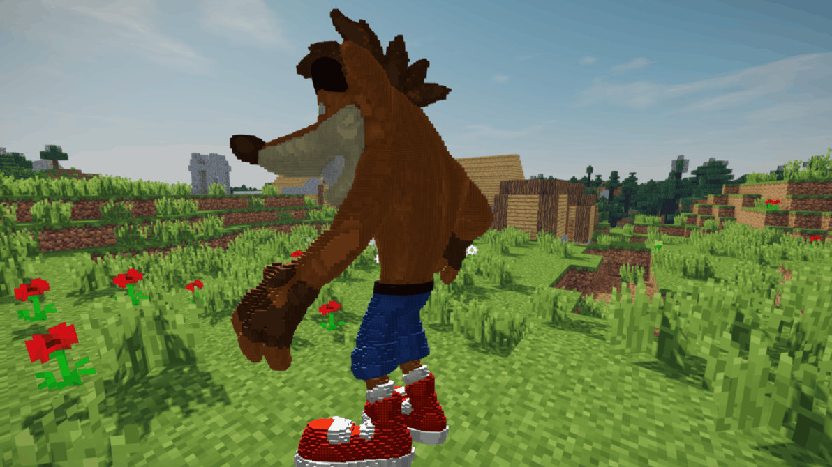 Minecraft Crash Bandicoot Build Schematic by inostupid on DeviantArt