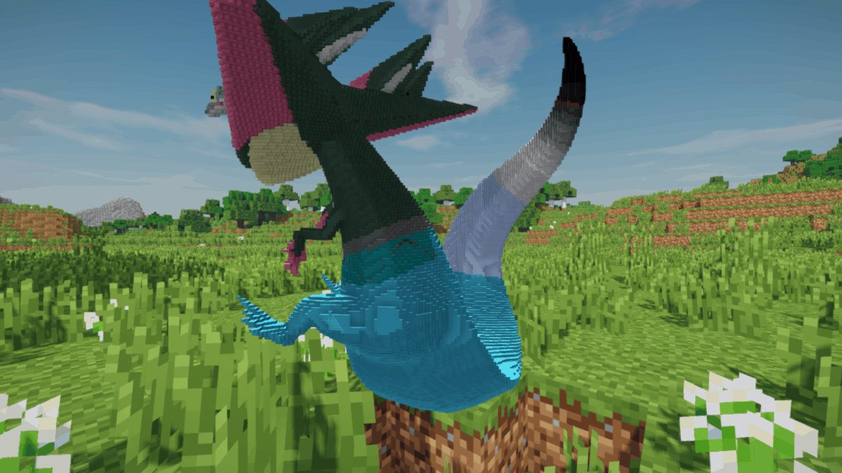 Minecraft Dragapult Build Schematic by inostupid on DeviantArt