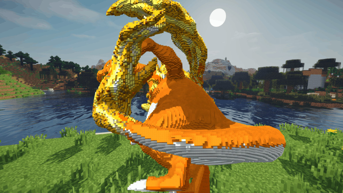 Minecraft Gigantamax Charizard Build Schematic by inostupid on DeviantArt