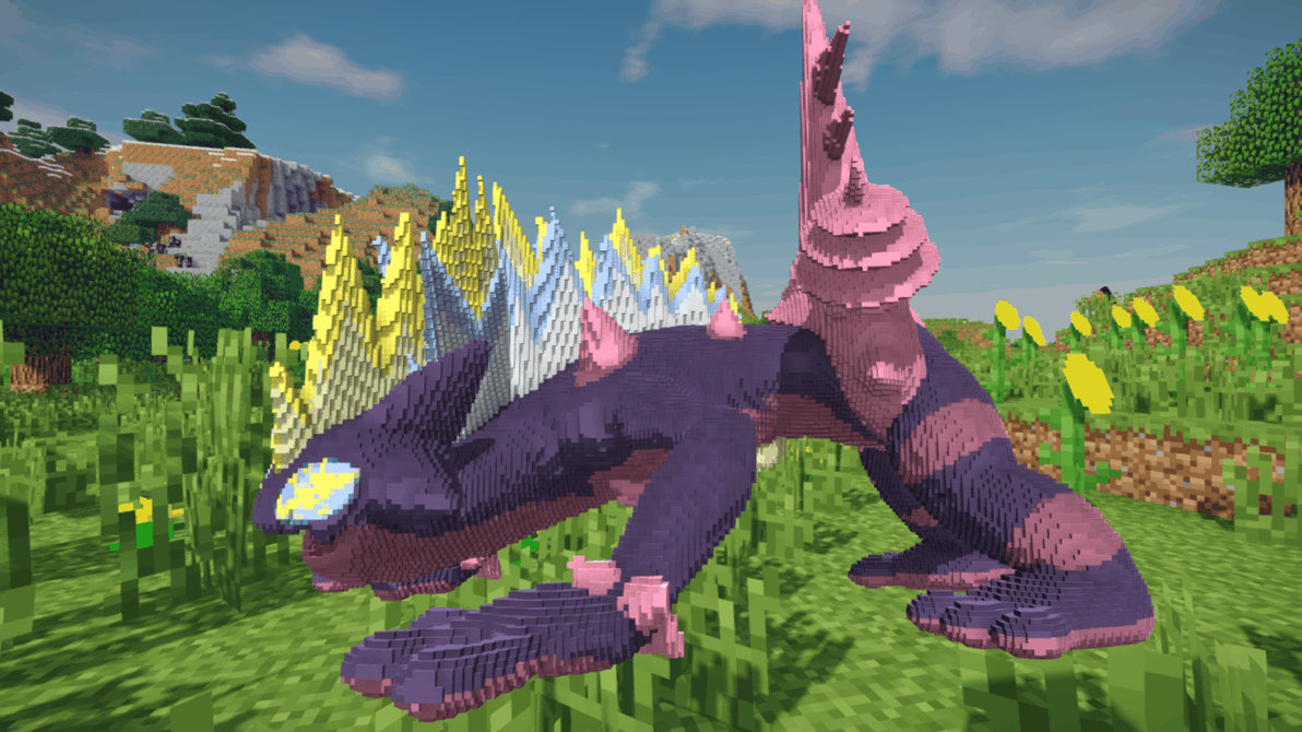 Minecraft Gigantamax Toxtricity Build Schematic by inostupid on DeviantArt