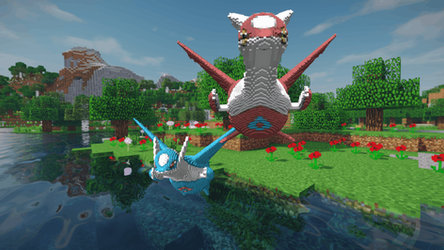 Minecraft Latios And Latias Build Schematic