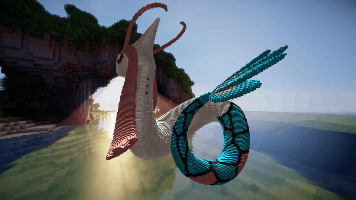 Minecraft Milotic Build Schematic by inostupid on DeviantArt