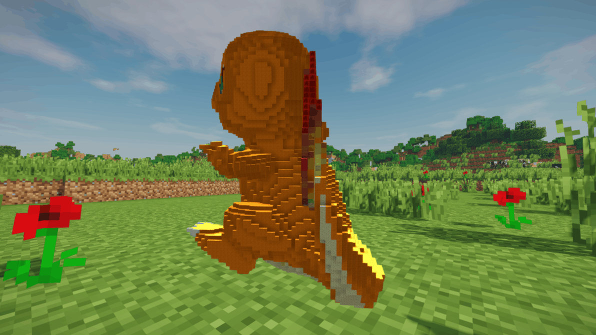 Minecraft Charmander Build Schematic by inostupid on DeviantArt
