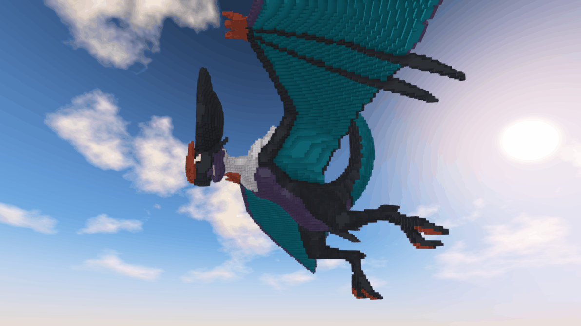 Minecraft Noivern Build Schematic by inostupid on DeviantArt