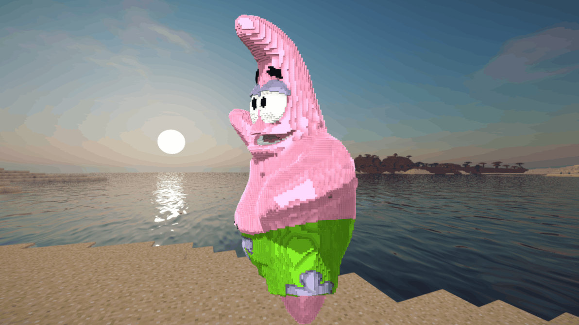 Minecraft Patrick Star Build Schematic by inostupid on DeviantArt