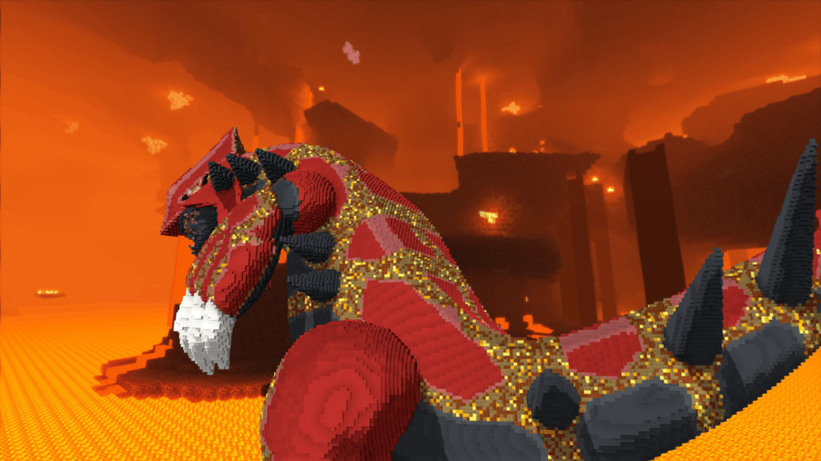 Minecraft Primal Groudon Build Schematic by inostupid on DeviantArt