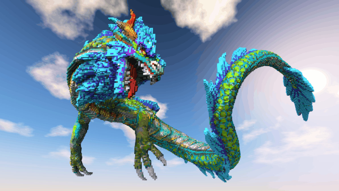 Minecraft Serpent Dragon Build Schematic by inostupid on DeviantArt